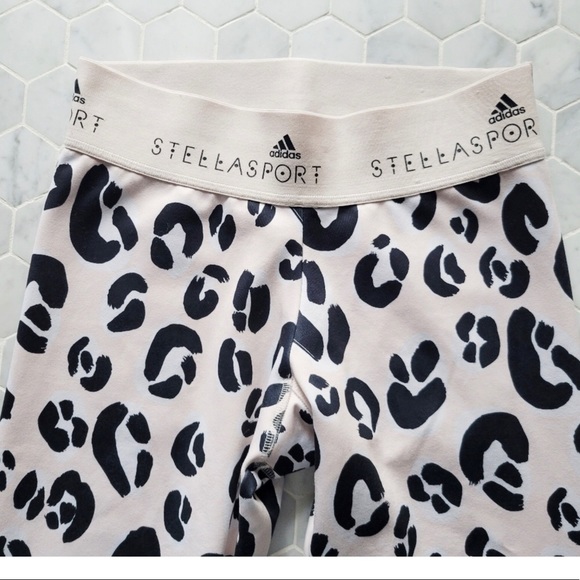 🔥🔥HOST PIC🔥🔥Adidas Stella McCartney Pink Leopard Print Leggings - Picture 5 of 14